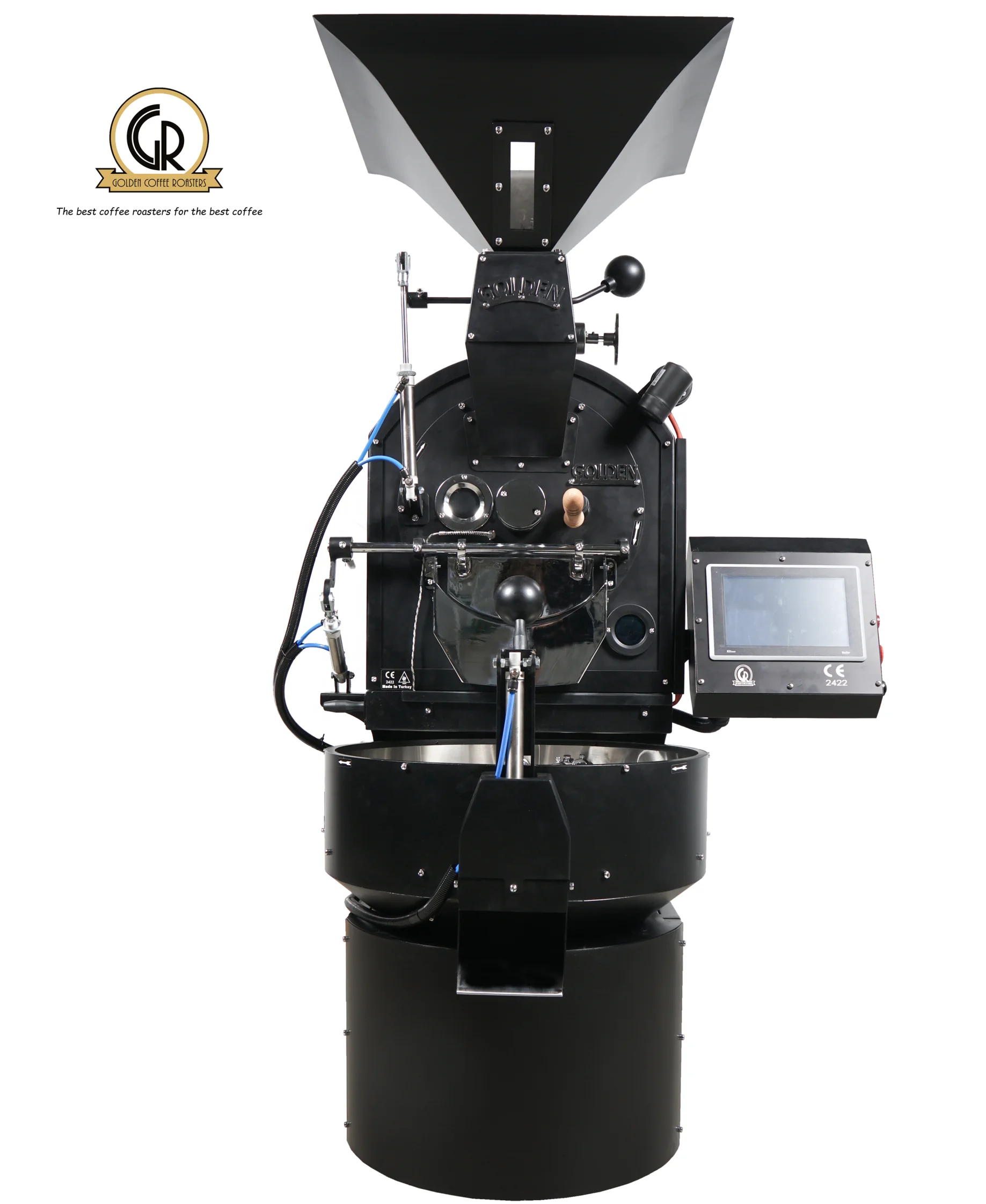 
GR10 GOLDEN COFFEE ROASTER FOR COFFEE SHOPS WITH PNEUMATIC SYSTEM 