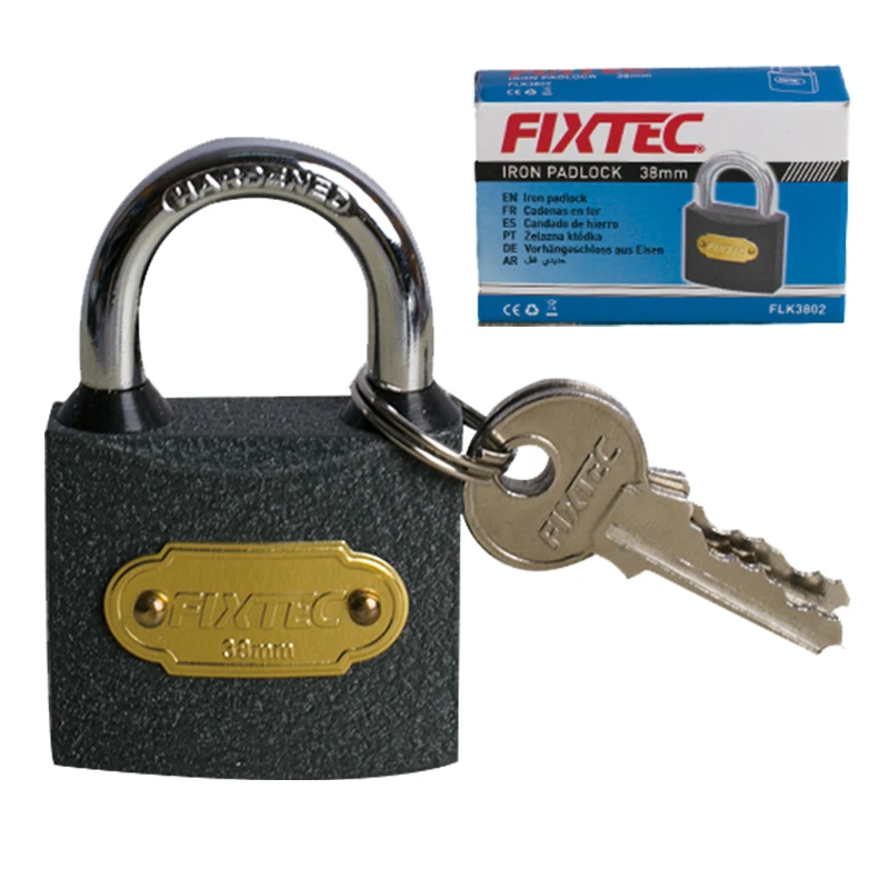 FIXTEC Wholesale Supplier Pad Lock 32mm/38mm/50mm/63mm Mini Thin Type Grey Iron Padlock
