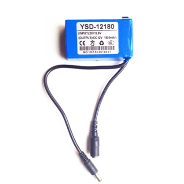 Mini DC-168 1800mAh li-ion 12V Rechargeable battery for LED strips or Wifi router