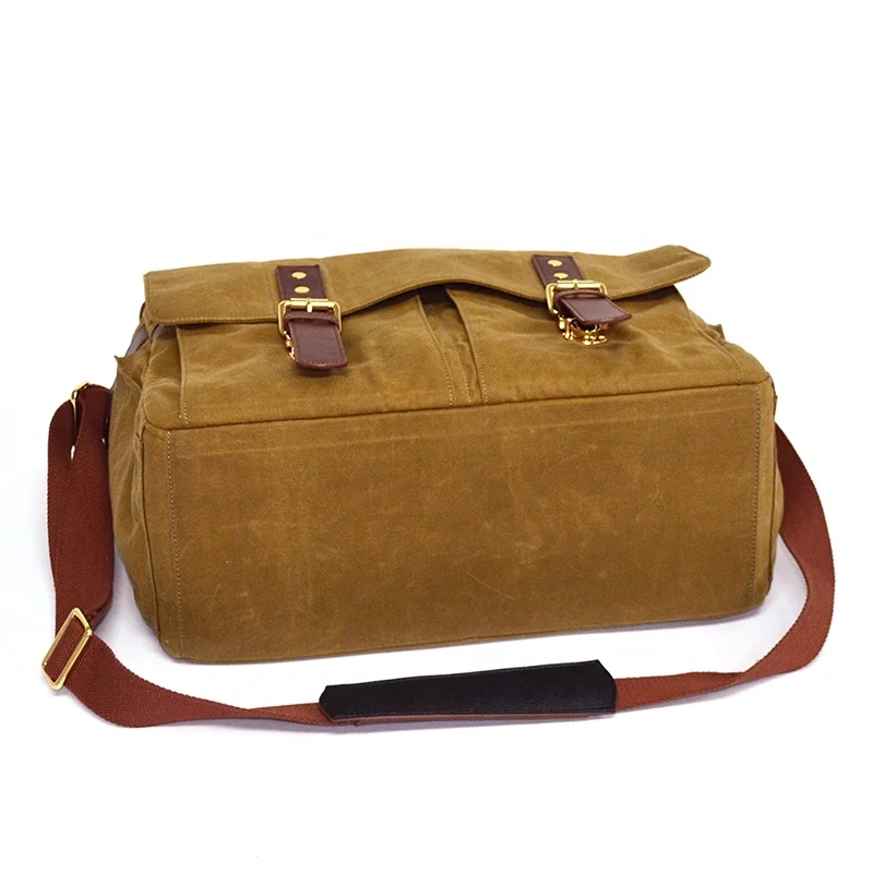 Designer Custom Men Waterproof Digital Gear Video Dslr Messenger Bags Waxed Canvas Crossbody Camera Bag for Photography