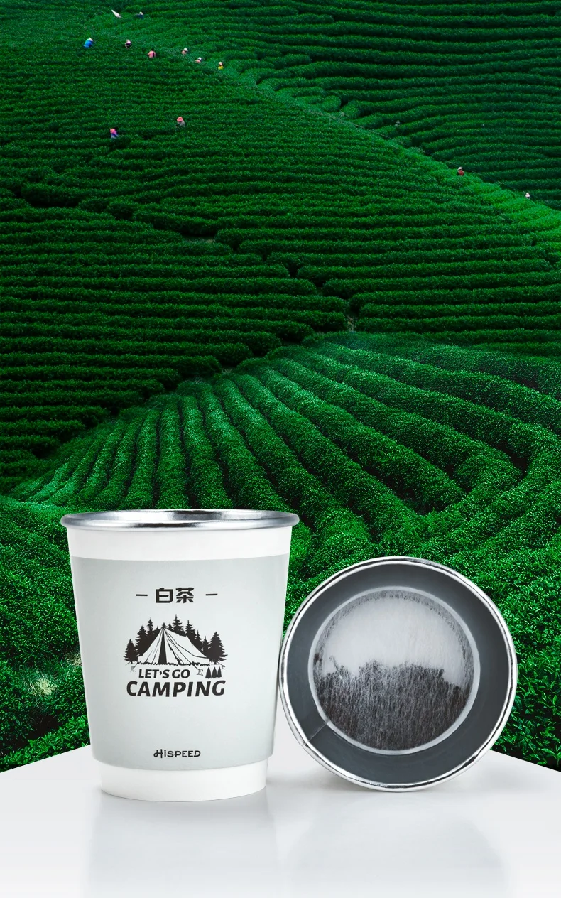 HISPEED Instant Tea Cup Portable Outdoor 10pcs Disposable Paper Cups with Tea Inside Bottom