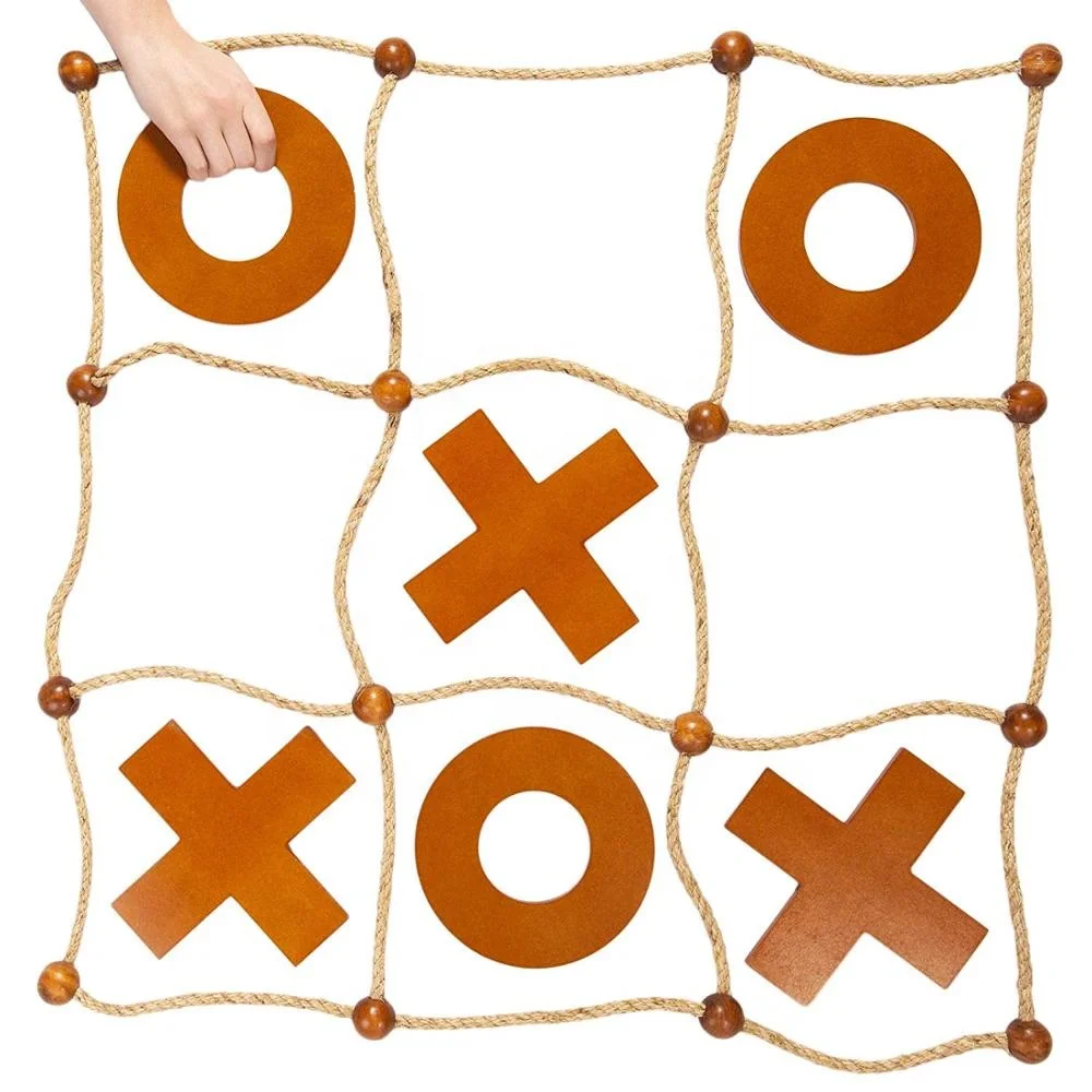 Premium Wooden Tic Tac Toe Game