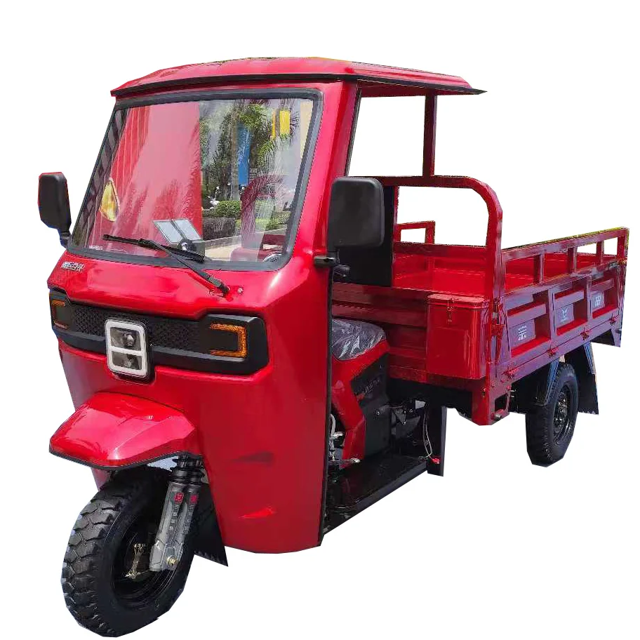 ZONSEN 200CC fuel cargo tricycle water cooling farming gasoline motorcycle tricycle with carriage scooter