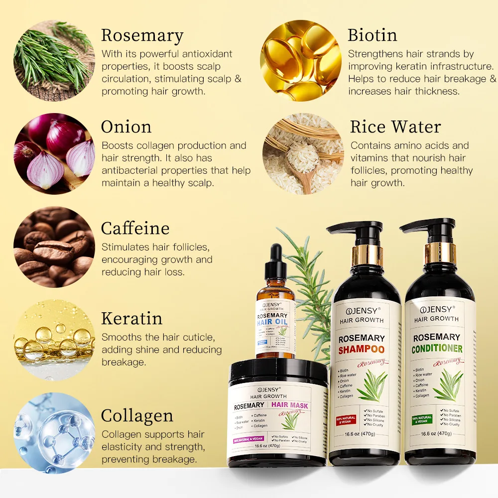 Shampoo Custom Organic Rosemary Hair Growth Oil Keratin Hair Loss Shampoo And Conditioner Hair Treatment