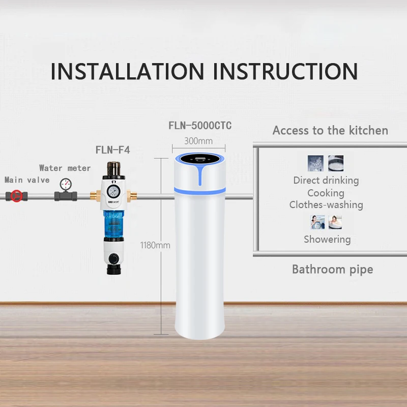 Whole house water softener system shower hard water softener machine food grade resin water softeners
