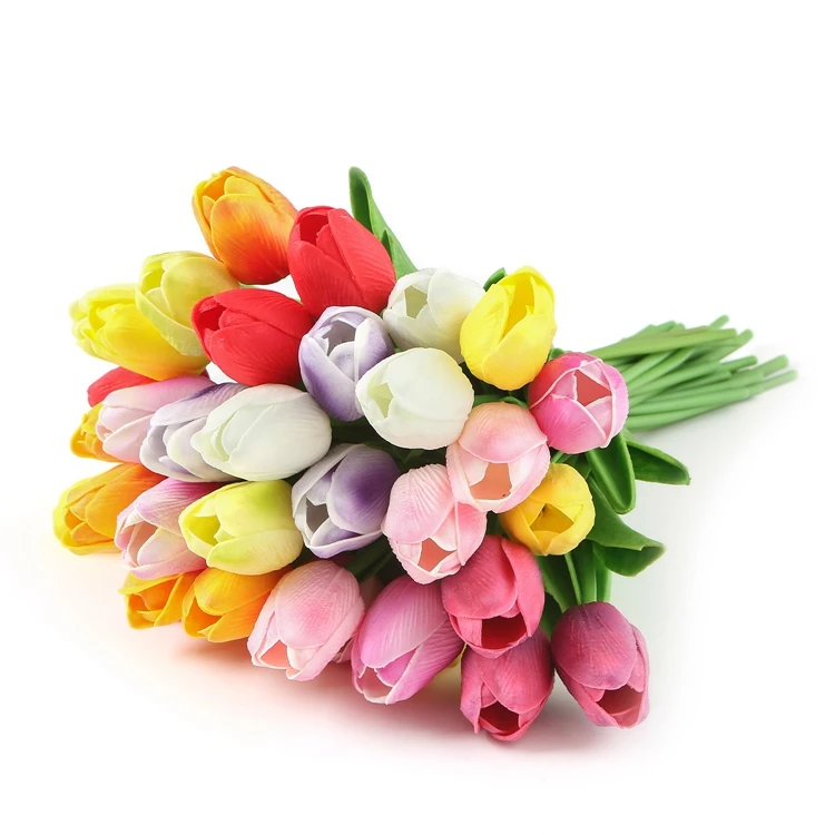 Beauty real touch flowers latex tulips artificial flower bridal decoration artificial flowers for wedding