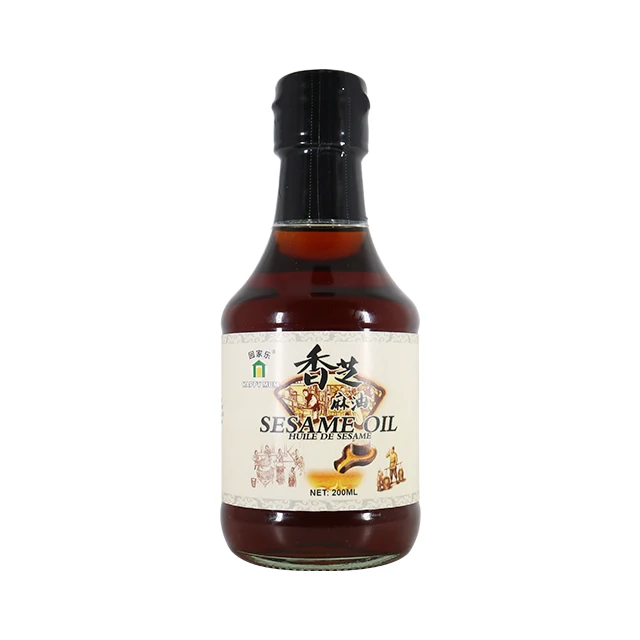 
 200 мл китайский производитель OEM органическое кулинарное масло 100% чистое кунжутное масло  