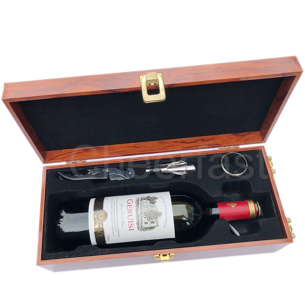 Decorative Whiskey Wooden Single Wine Box Bottle
