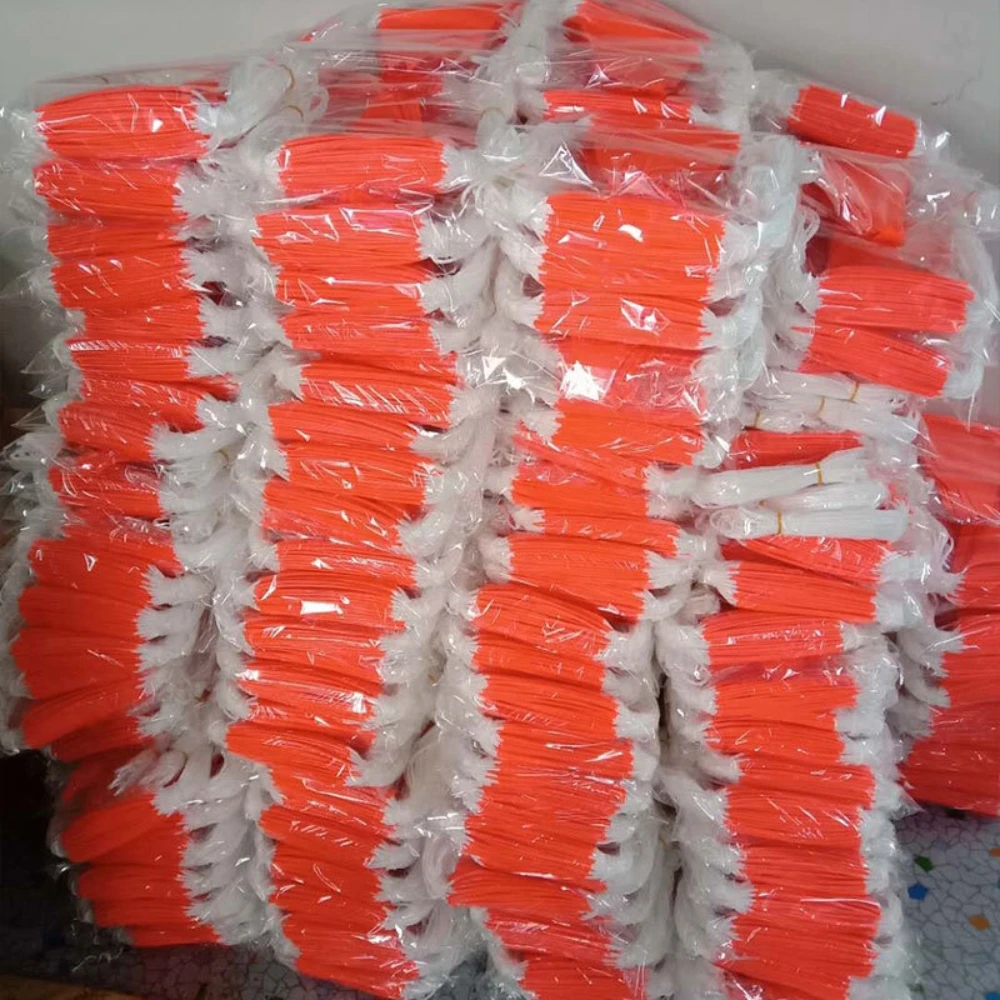 Red Orange Pennant Safety Flags Banners Traffic Barrier Line Parking Events Roof Perimeter Boundary Construction Workplace