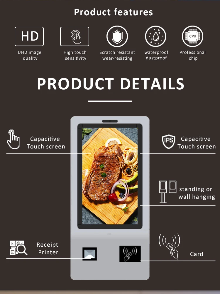 Fast food ordering self service payment kiosk machine Restaurant payment kiosk