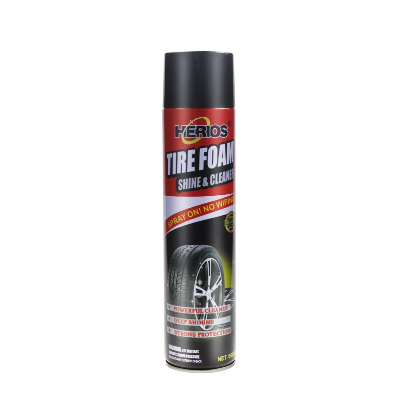 650ml Herios Foaming Car Cleaning Tire Shine Tire Foam Cleaner For Tire Clean