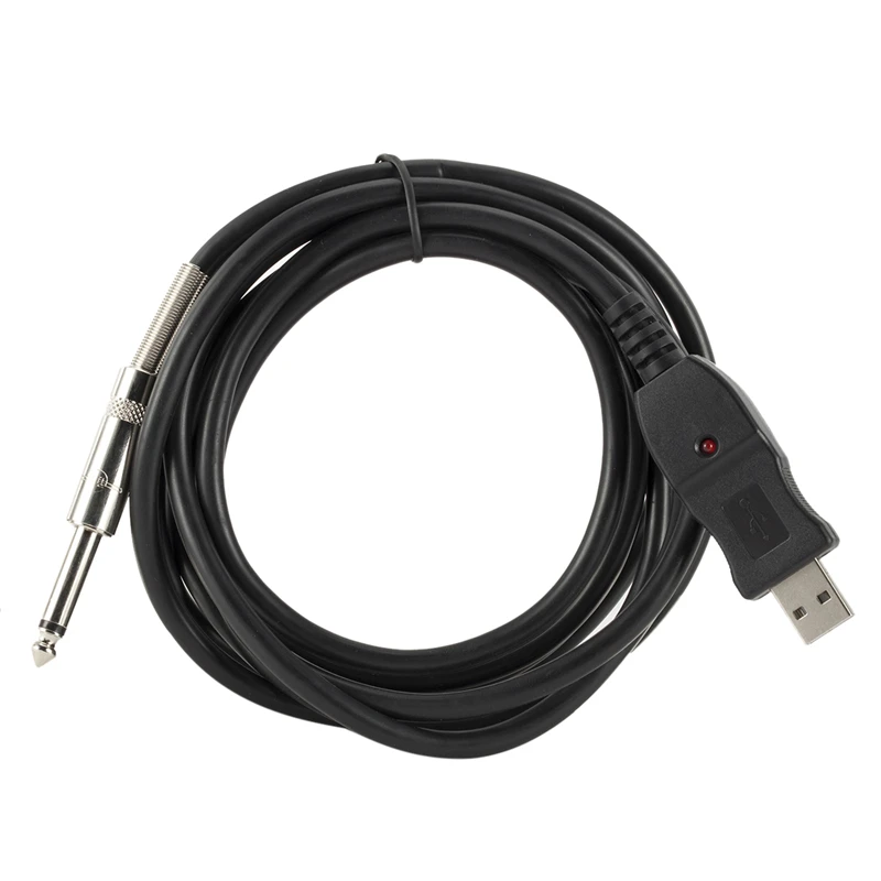 Usb Guitar Cable 3M,Recording Stereo Audio Cable Connector Link Computer Instrument Usb To XLR 6.3Mm Jack Bass Guitar