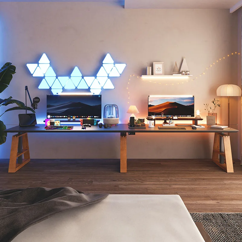 Customize Office Table Dual Motor Luxury Quality Gaming Height Adjustable Sitting Standing Desk