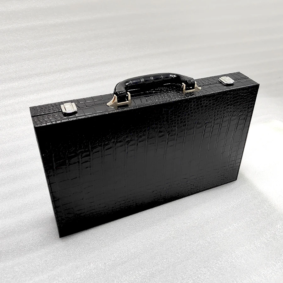 Premium Leather handmade Retro Vintage Suitcase Classical Luggage Box , Steamer Trunk