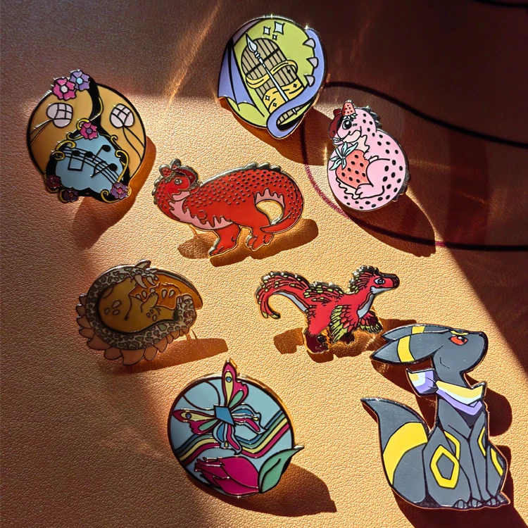 No Minimum Metal Pins Supplier Glitter Brooch Anime Hard Enamel pin Soft Lapel Badge Manufacturer Custom Enamel Pin