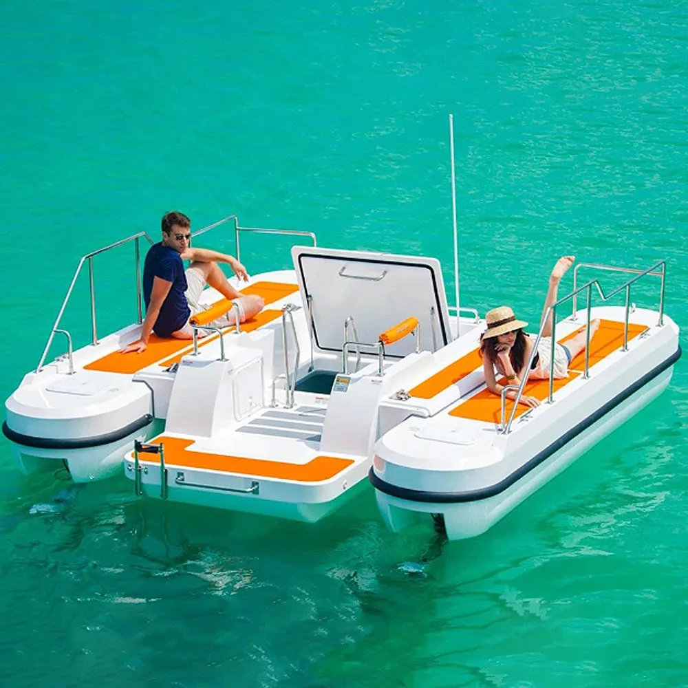 Kinocean 2024 Luxury Hybrid-Watercraft Submarine Boat Best Price Underwater Sightseeing Daytime Yacht Aluminum Hull Outboard