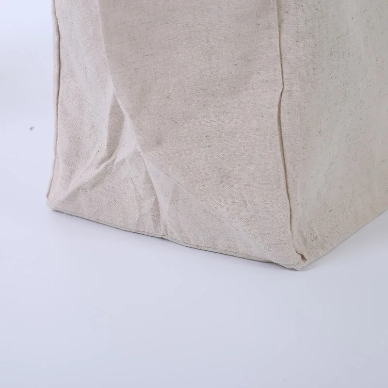 blank or custom logo print natural hemp tote bag for promotional gift