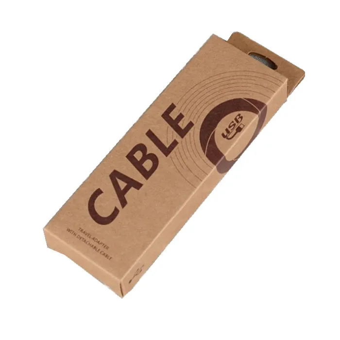 custom Mobile Phone Charger kraft Paper Box USB Cable Packaging Box Retail Package box for Mobile phone Glass Screen protector