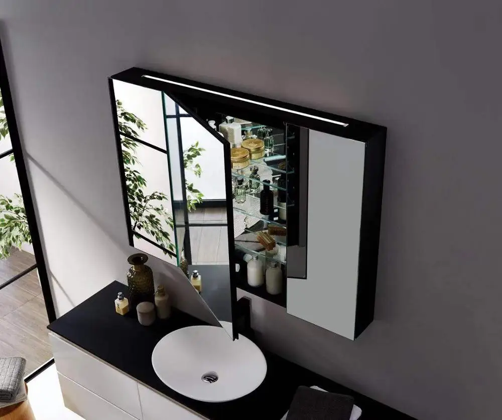 
Bathroom Mirror Cabinet Medicine Cabinet With Shaver Socket Anti Fog 