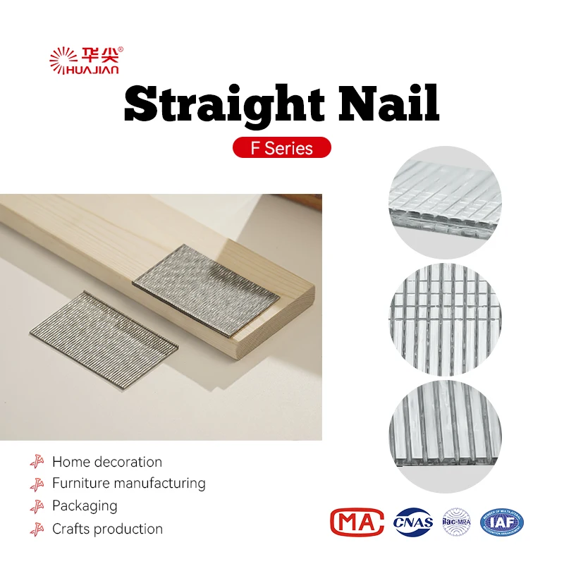 Wholesale F10 F15 F20 F25 straight nails high quality  staple furniture staple galvanized steel wire Brad pneumatic nails