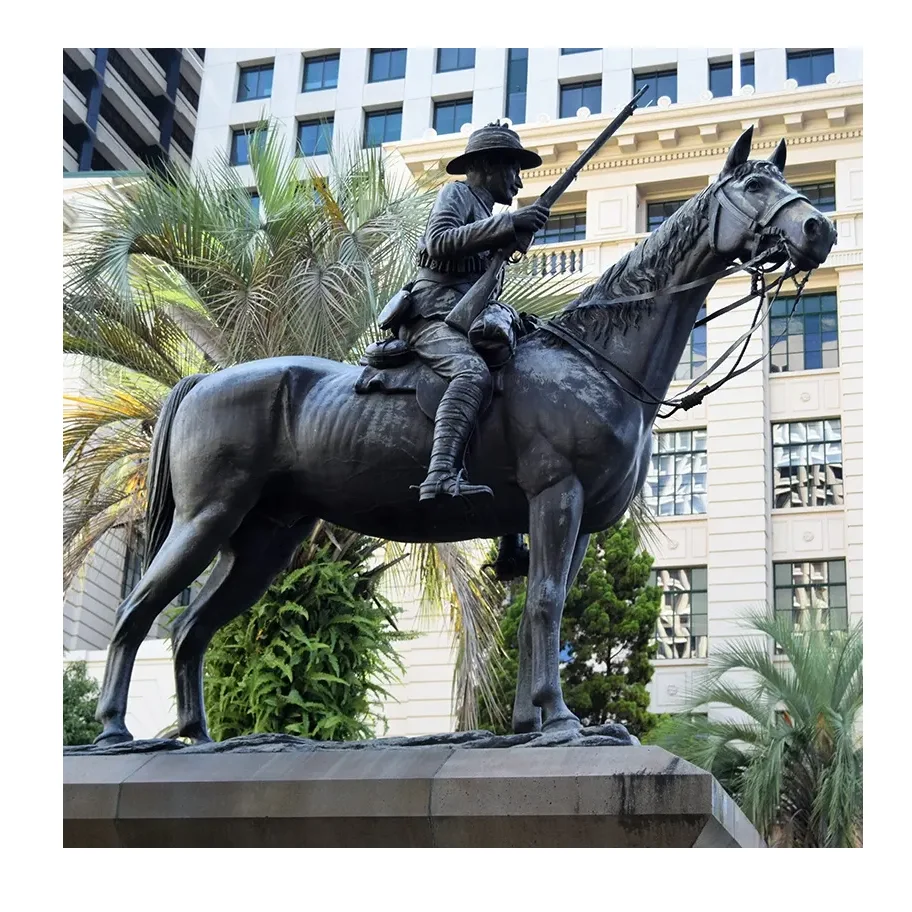 classical design life size copper metal Knight sculpture horse bronze statue