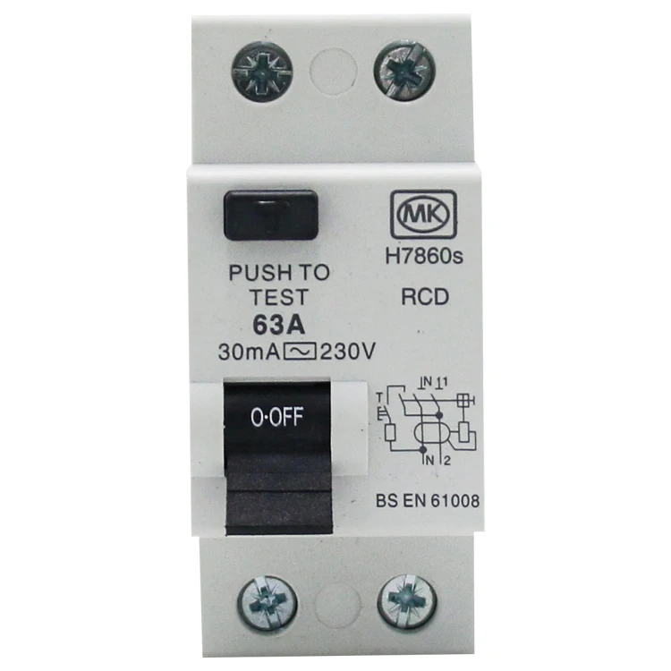 MK SENTRY Hot Sale Ac Type Rcd  63A 30Ma Residual Current Device Leakage Protection 25A 40A 63A 80A 100A 10mA 30mA 100mA