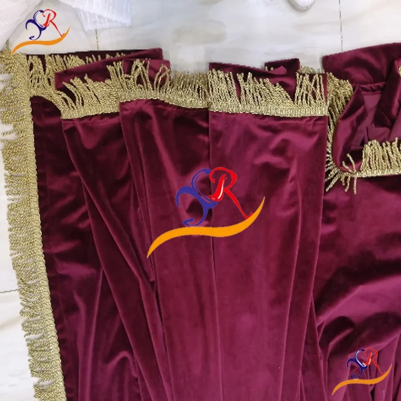 Custom made Fireproof Theatrical Drapes stage curtain fabric theater curtains for sale