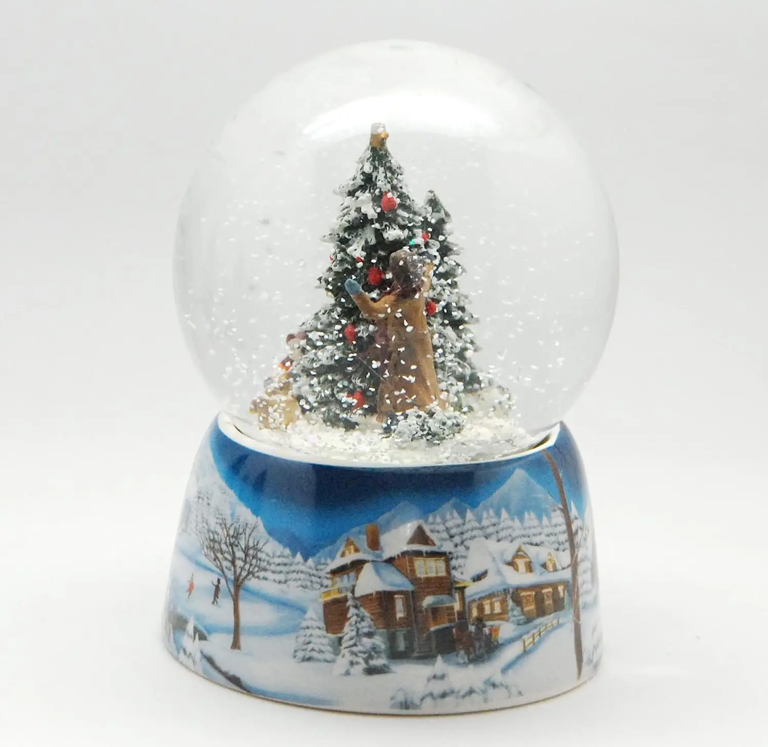 Christmas Snow Globe Christmas Tree with Gifts, 140 mm High,Music Box Christmas toy Christmas decoration kid gift