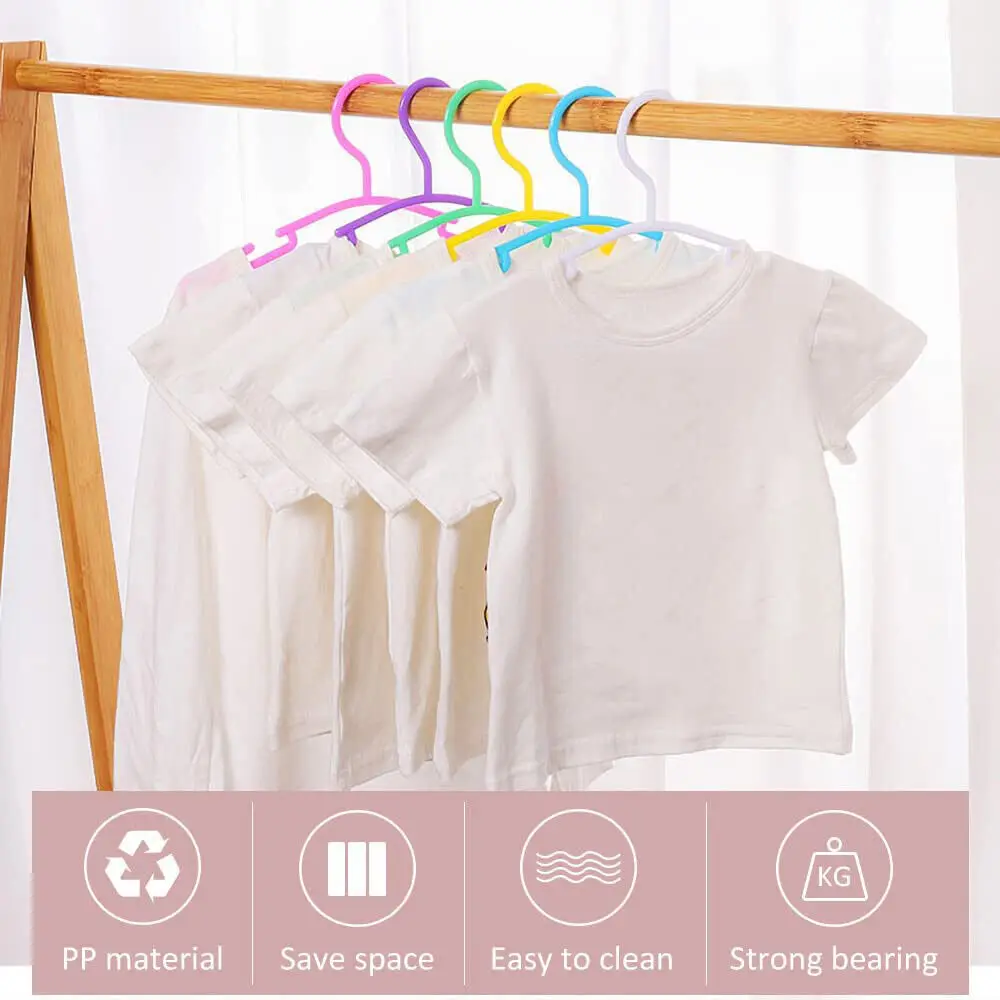 Kids Plastic Hangers Baby Clothes Hanger Coloured Children Coat Hangers