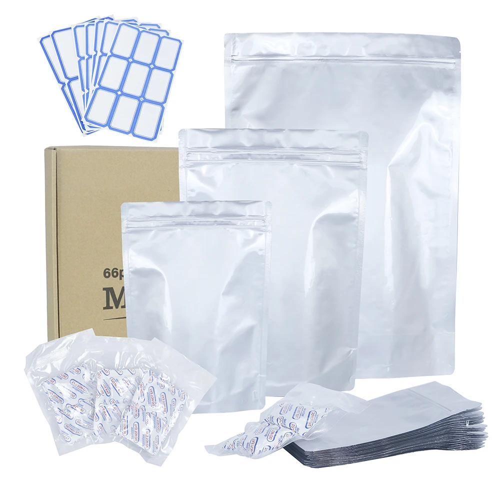Wholesale custom printed food grade heat sealing aluminum foil mylar plastic packaging bags for food storage 5 gallon mylar bags