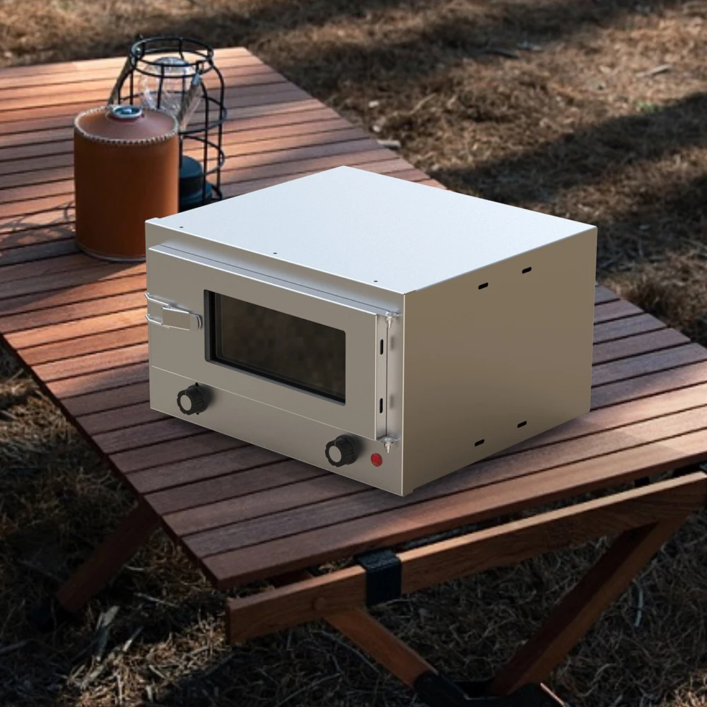 Newest design stainless steel travel pizza cake bake oven for car truck RV 12V electric oven