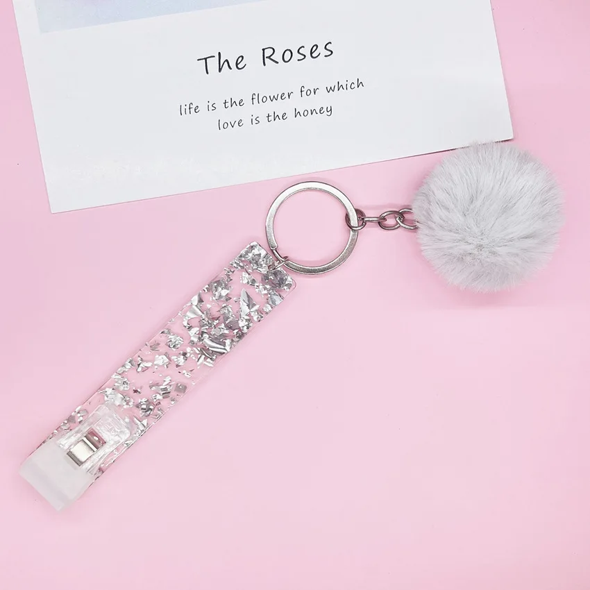 Hot Selling ATM Card Clip Keychain Card Puller key holder Credit Card Grabber For Long Nails