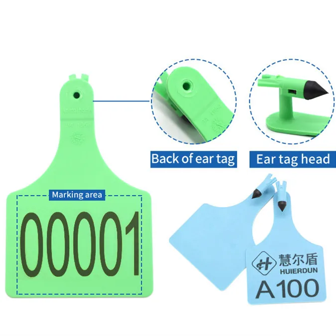 HED-ET115 Plastic Labels For Cattle Ear Tag Animal Tag For Cattle Farm Ear Cattle Tag