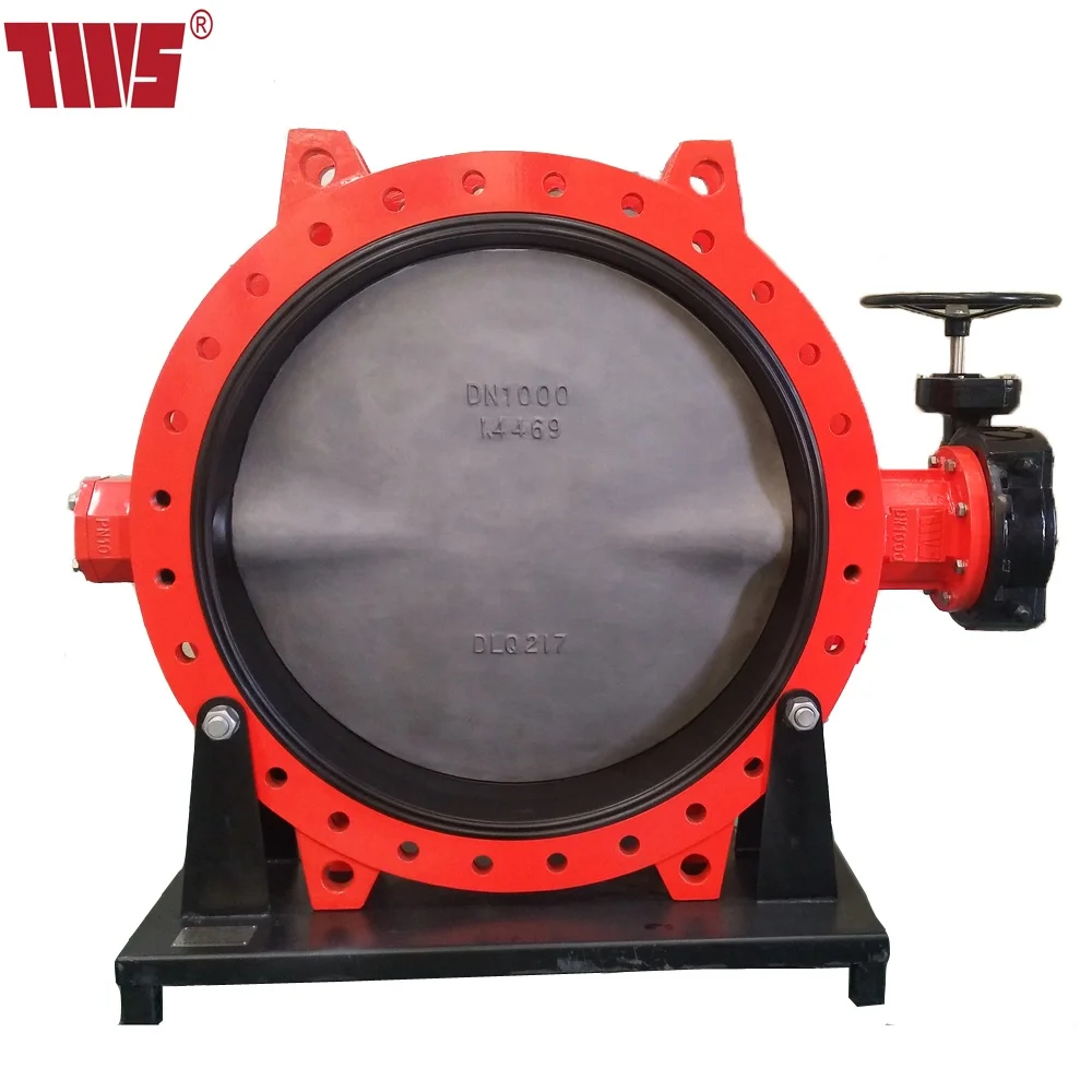 DN1000 Super Duplex Stainless Steel 1.4469 5A Double Flanged Butterfly Valve with Handwheel