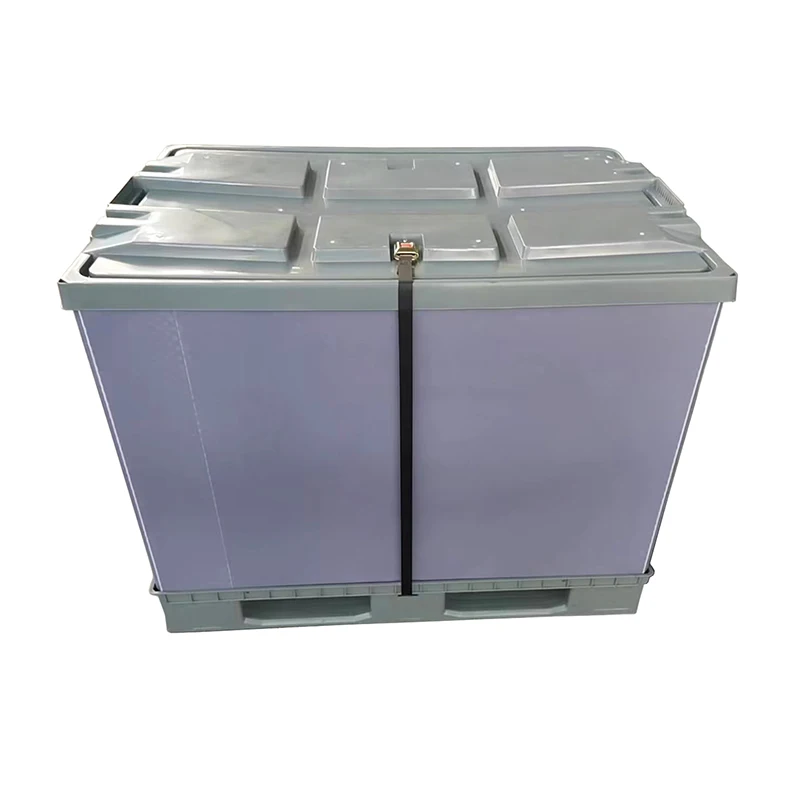 1200*1000 Collapsible design Collapsible Container Polybox plastic pallet box heavy duty bulk storage lid