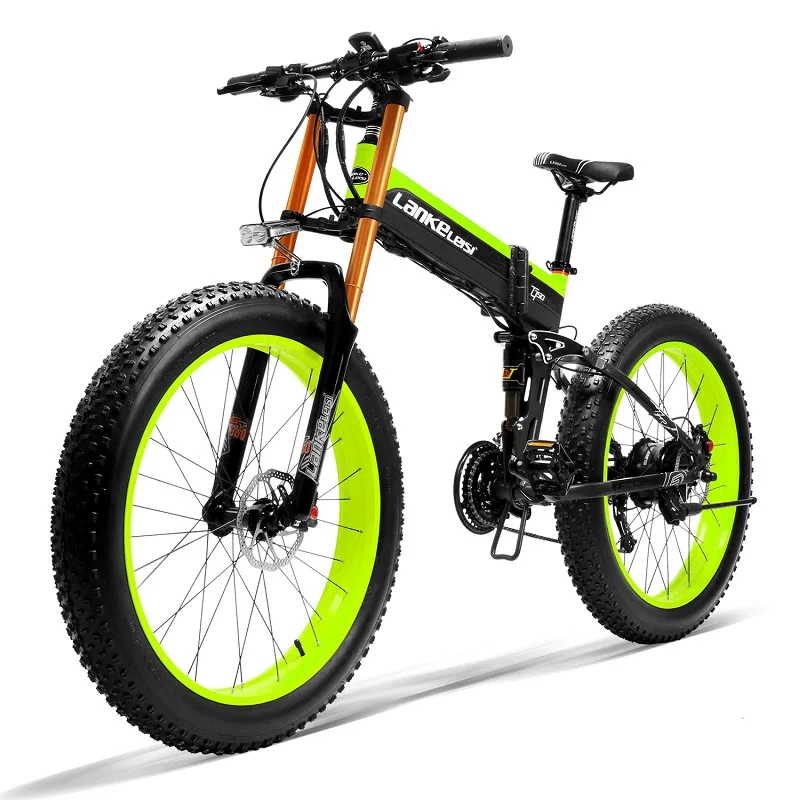 27-speed mountain bike 1000w electric bicycle 48v 14.5ah lithium battery ebike 26 inch fat tire folding electric bike