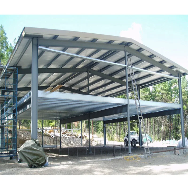 prefabricated steel structure two story warehouse shed building plans