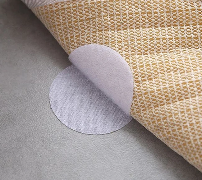 Быстрая доставка велюровые двухсторонние застежки-липучки круглой формы индивидуальная нейлоновая самоклеящаяся круглая застежка-липучка