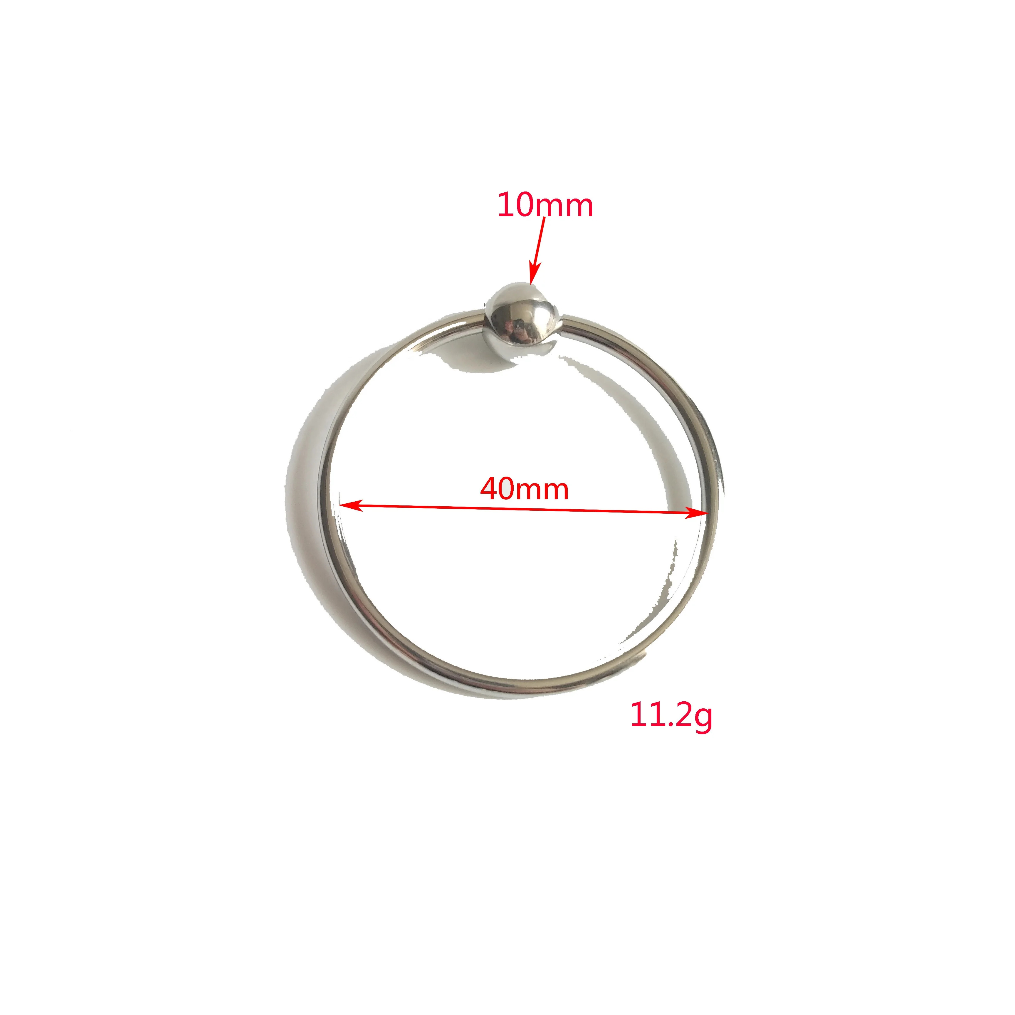 Adult sex products SM Stainless steel metal single bead lock seminal ring, penis ring, locking essence masturbation ring