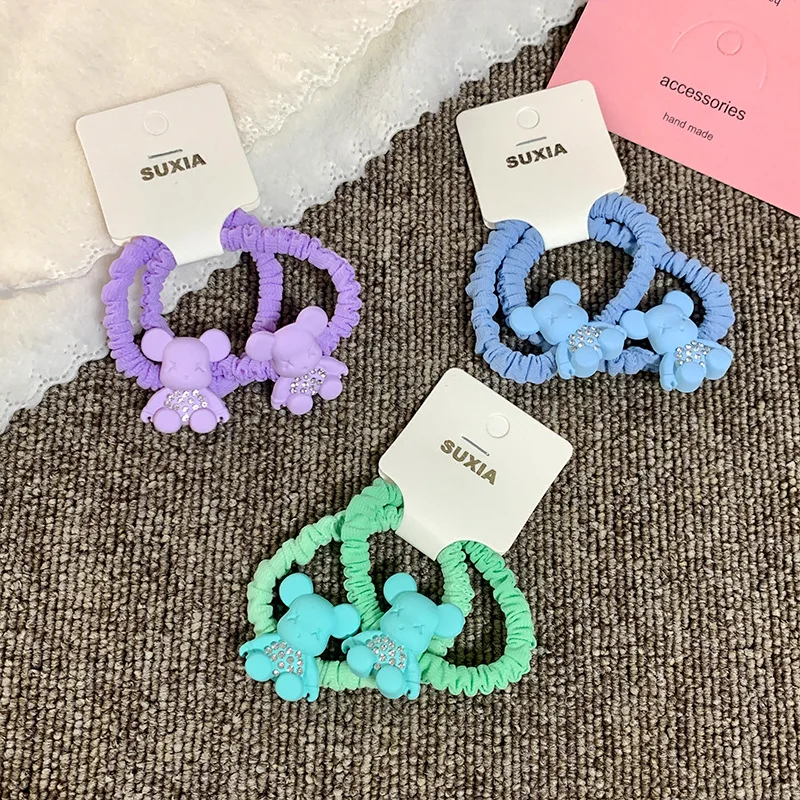 wholesale Bear Hair Ties Girls Hair Bands oem Hair Ties For Girls Fashion Accessories