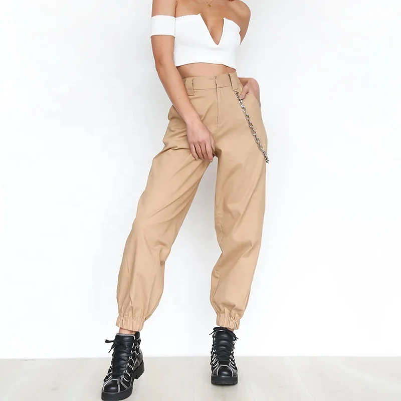 Cool girl cargo pants muti-colors trousers voguish pants