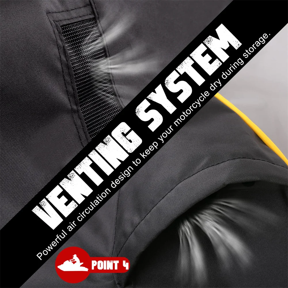 600D UV Resistant 2-3 Seats Trailerable Jetski Cover PWC Cover Waterproof Jet Ski Cover Fits For Yamaha Sea-Doo Kawas