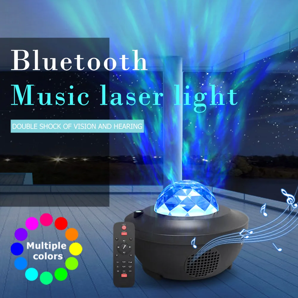Baby Starry Sky Projector Laser LED Night Light, Remote Control Mini Galaxy USB Sterren Star Lamp with Music for Kid