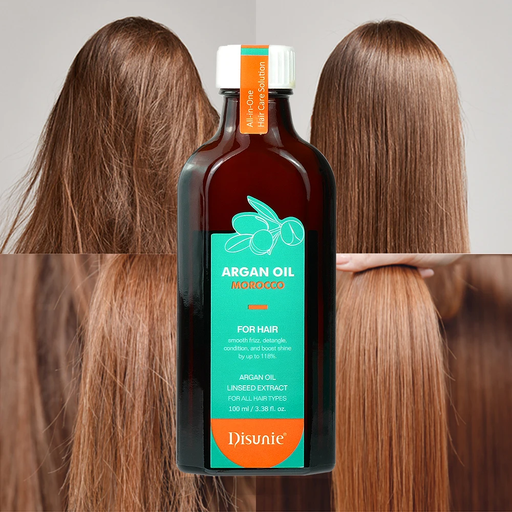 Disunie Argan Hair Care Essential Oil With Linseed Extract Hair Softening Smoothing Treatment Hair Care Products