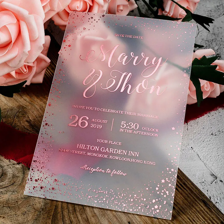 Customized Fancy Birthday Festival Christmas Conference Wedding Acrylic invitation card