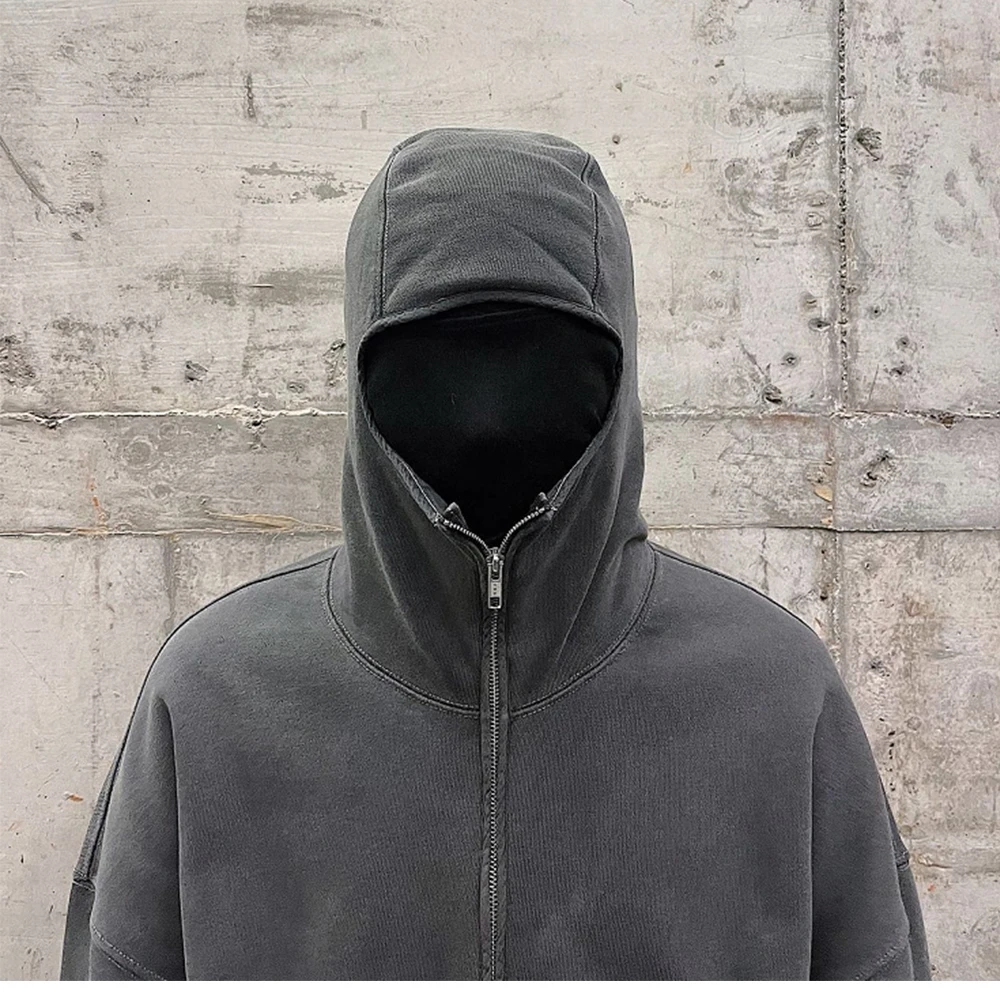 Оптовая продажа худи всех цветов французские товары первой необходимости махровая толстовка с капюшоном на плечах молнии дизайнерская стирка Мужская большого размера