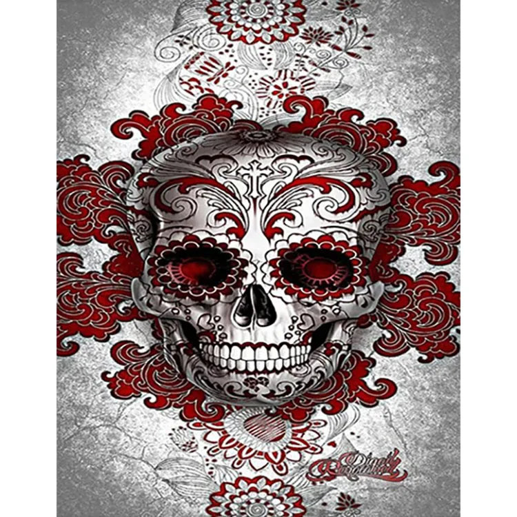 
Diy 5d design painting diamond show Red pattern diamond painting 