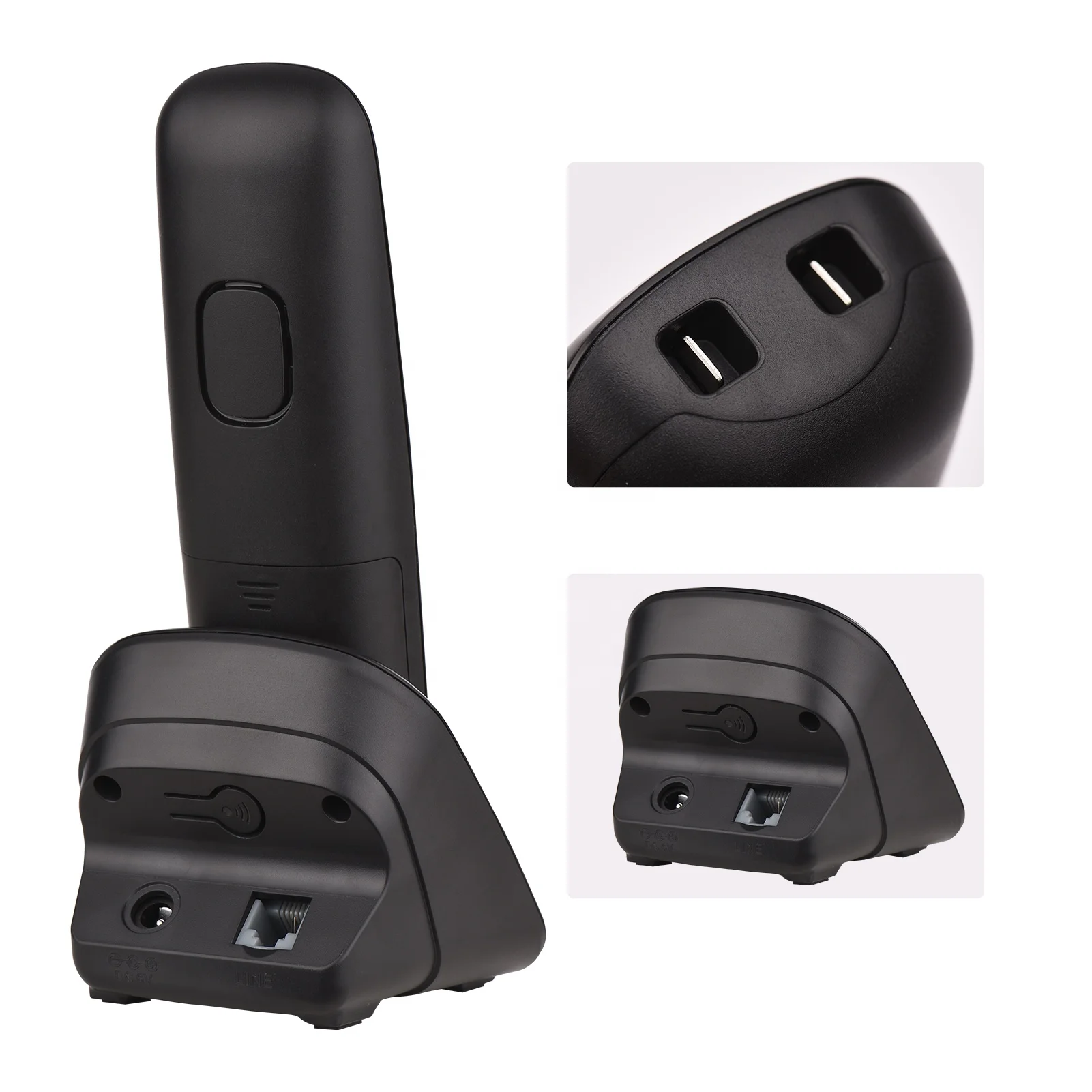 Расширяемая Беспроводная телефонная система DECT6.0 с 3 линиями, ЖК-дисплей, поддержка идентификатора вызывающего абонента, 5 телефонных гарнитур, стационарный телефон для офиса