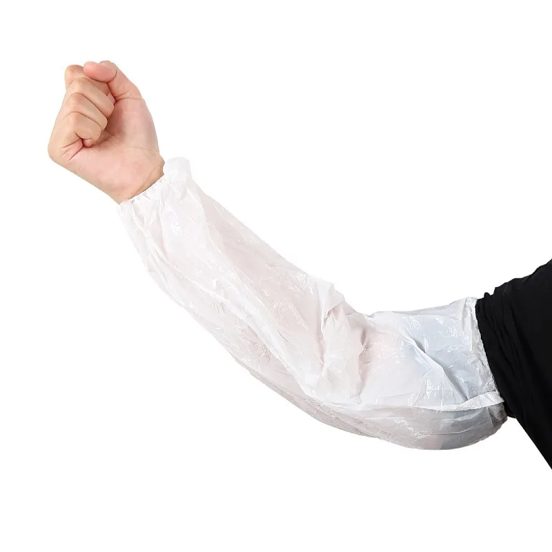 Дешевый прочный пластиковый одноразовый чехол для рукава LDPE водонепроницаемый чехол для рук с рукавами