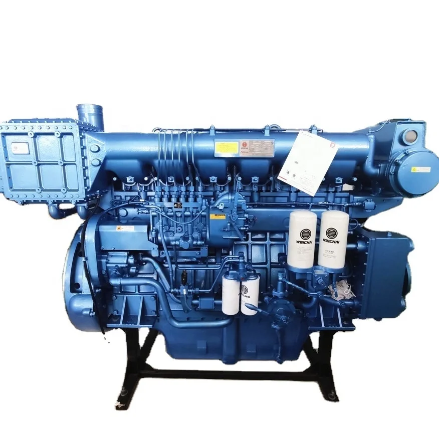 4 stroke 6 cylinders weichai x6170 series258kw 1000rpm diesel marine engine X6170ZC350-1